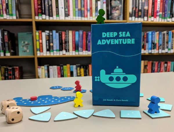 Board game Deep Sea Adventure on display.